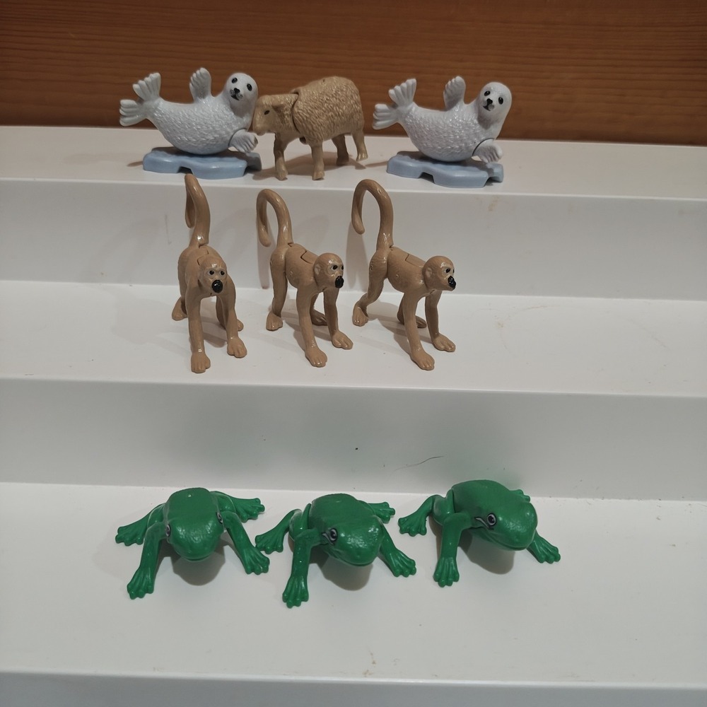 KINDER Joy Surprise Eggs Toy NATOONS 2023 9 piece  set Incomplete Frog Monkey